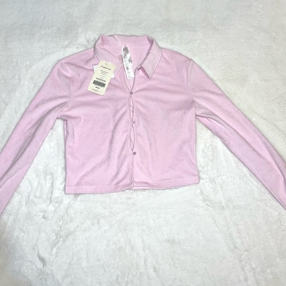 Fabletics Towel Terry Fabric Mushroom Top and Shorts Set - Picture 7 of 11